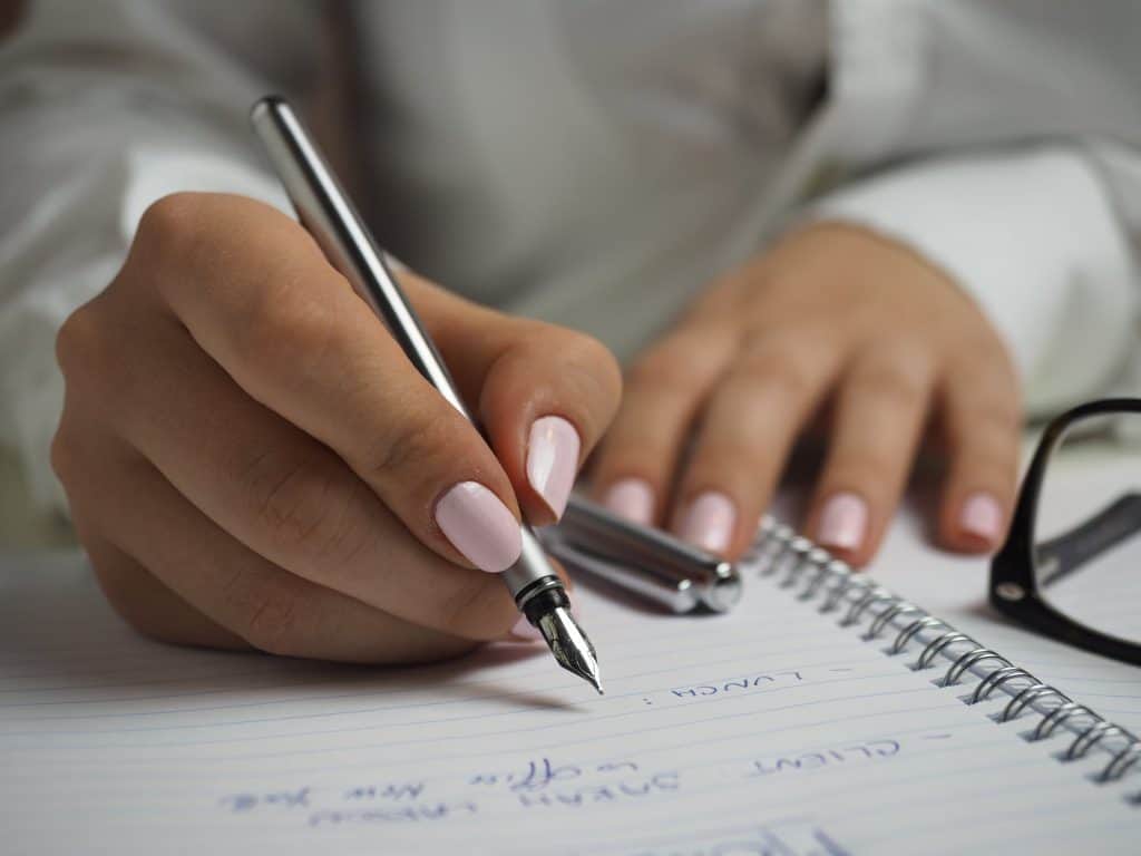 woman writing