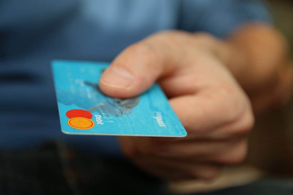 A credit card about to be stolen through identity theft