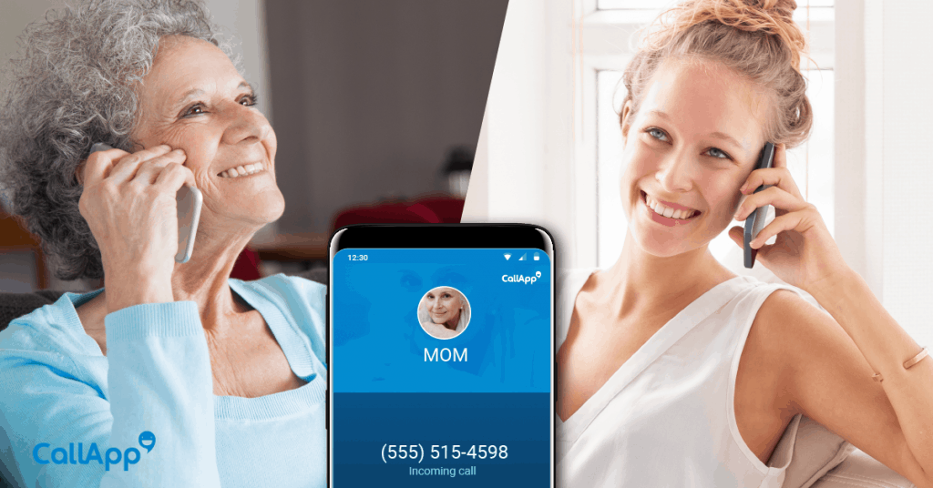 A mother and daughter connecting over the phone. 