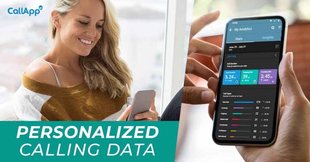 CallApp's personalized analytics and insights feature